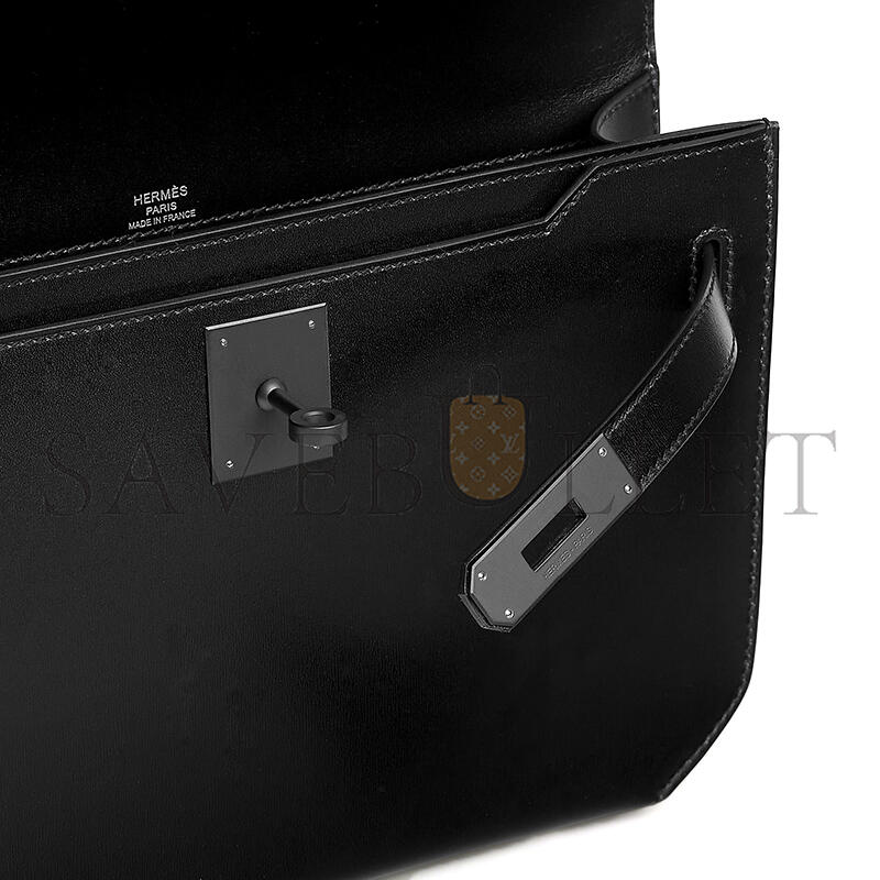 H**me5 kelly depeches 25 monochrome pouch box black pvd h084870ch89 (25*20*4cm)